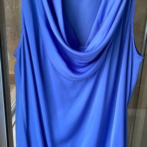 Lane Bryant Cowl Neck Sleeveless Blue Size 14/16